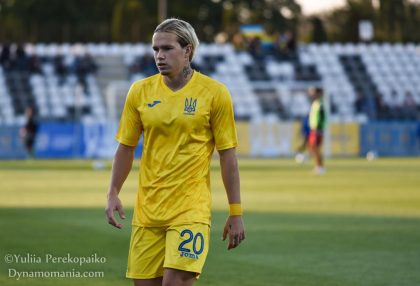 Михайло Мудрик у матчі молодіжної збірної України
