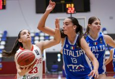 Баскетболістка збірної Угорщини U-16 атакує кільце